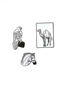 1 Piece Of Middle Eastern Animal Enamel Pin, Decorative Brooch, Alloy Lapel Bag Badge, Jewelry Gift, Decoration. Backpack Accessories. Lapel Pin, Badge On Backpack, Women's Brooch, Clothing Gift, Jewelry, Fashion Accessories Halloween Costume Accessories Bag Charms Office Accessories Christmas - Multicolor - View 12