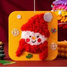 1/4 件圣诞节 DIY 手工刺绣套装、线描拼图 DIY 材料礼物、手工制作、艺术和手工套装，适合新手缝纫爱好者、手工制作、新手缝纫爱好者 - 圣诞节、感恩节、万圣节派对的完美搭配 - 创意礼物之选 - 彩色 - 查看 3