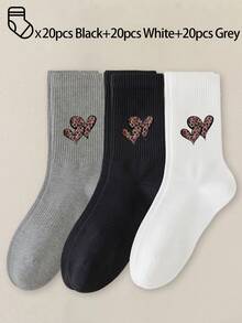 40只/30只/24只装男女通用舒适运动袜，适合运动和训练，女士长袜，适合休闲和商务穿着，抗菌、柔软、黑白配色，防臭、吸湿排汗、轻便透气，适合秋冬季节，另有20只/10只/8只/6只/4只/2只装可选。透气性极佳。 - 彩色 - 查看 26