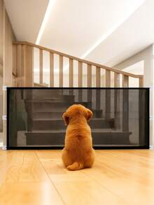 1pc, Pet Polyester Small Gate, Pet Fence, Protect Baby And Family Protection Pet Containment Netting, No-Drill Pet Barrier, Dog Obstacle Protection Fence, Adjustable Portable Foldable Easy Install, Stair Barrier For Pets, Versatile And Space, Multiple Sizes (110 * 72cm&180 * 72cm)