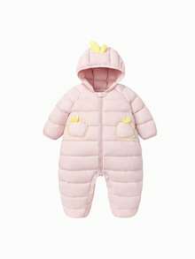 mini bala Baby 3-In-1 Down Romper Soft Warm Water-Resistant Cozy Winter Outerwear