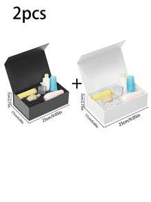 Hộp quà Giáng sinh tự làm, Hộp quà có nắp, Hộp khóa từ cho đám cưới nam, Sinh nhật, Ngày lễ tình nhân, Tốt nghiệp, Giáng sinh, Hộp quà cho quà tặng Hộp quà Giáng sinh màu đen tự làm, Hộp thủ công bằng bìa cứng trống có nắp để trang trí, Bao bì quà tặng ngày lễ cho tiệc tùng - màu đen - Xem 10