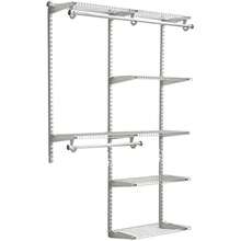 Configurations Deluxe Custom Closet Kit 48 Ft. Adjustable Metal Wire Shelving Titanium Finish Expandable Organization System Hardware Included For Home Closet Pantry Laundry Mudroom