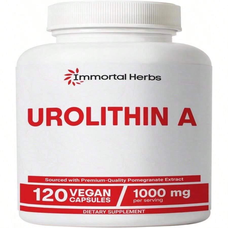 Immortal Herbs Urolithin A Supplement 1000mg, 120 Pills, Mitochondrial &Amp; Antioxidant Support, Non-GMO And Gluten-Free Urolithin A+ Supplement For Women And Men - 白色的 - 查看 1