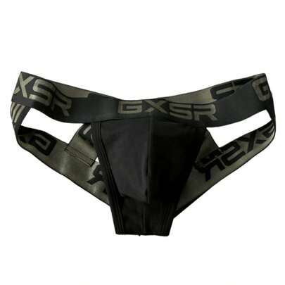 New Men's A-Line Underwear Pure Cotton Sexy Classic Design Cross Double Thong Back Hollow Low Waist Briefs
