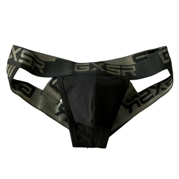 New Men's A-Line Underwear Pure Cotton Sexy Classic Design Cross Double Thong Back Hollow Low Waist Briefs