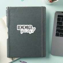 1PC Remember Your Why Motivational Sticker – Inspirational Vinyl Decal | Uplifting Positive Quote For Laptops, Water Bottles & Journals - Multicolor - View 6