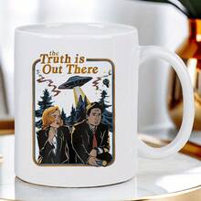 The  TV Series Inspired Mug - 11 Oz Ceramic Coffee Mug With Insulated Base, Spill-Proof Design And The  Theme (Mulder And Scully, Truth Is Out There) - Unique Gift For Fans, Hand Wash Only, Suitable For Office, Home, Travel Use - Ideal For Christmas, Valentine's Day, Birthdays, Independence Day - Tennessee Whiskey Style, Wide Mouth Design, Non-Slip Base - Must-Have For Whiskey Enthusiasts - 白色-11盎司 - 查看 7