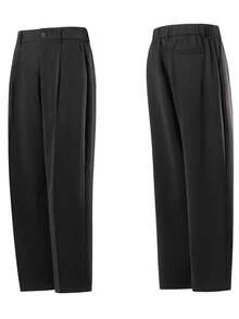 Men's Solid Color Simple Daily Casual Leg Dress Pants, Comfortable And Versatile​,Back To School Essential!