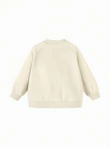 mini bala Girls Lace Baseball Jacket Soft Breathable Comfortable Durable Fall Top - Camel - View 5