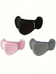 3 Stücke bequeme Fleece Ohrenwärmer Gesichtsmaske - elastische Wärme | Winterkälteschutz, verstärkter Fleece 2-in-1 Wind- und Kälteschutz Gesichtsmaske und Ohrmaske, geeignet für Jungen und Mädchen