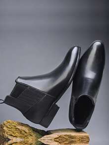 Men's Business Boots - Retro Fashion, Casual Commuter Style, Suitable For Spring - Black - View 3