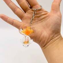 Multicolor Transparent Crystal Goldfish Keychain, Fashionable And Versatile Small Pendant - Multicolor - View 12