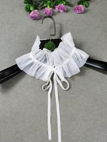 1pc Women's Multicolor Handmade Pleated Solid Color Bohemian Polyester Sweatshirt Hoodie, Fashion , Versatile For All Seasons With Detachable Collar