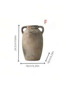 1 Peça de Azulejo Cerâmico Antigo de Pizza com Estilo Curto e Robusto, Adequado para Decoração de Arte de Hospedagem Estilo Japonês, Decoração de Vaso, Arranjo de Flores Internas de Fazenda Rural, Belo Vaso de Entrada Decoração de Atmosfera