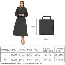 Chubasquero largo para hombre y mujer,chaqueta cortavientos de moda,impermeable, plegable, ligero,adecuado para exteriores, camping,senderismo - Negro - Ver 7