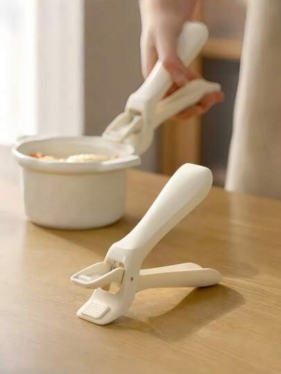 1pc Heat Resistant Non-Slip Tongs - Durable, Heat-Resistant, Protect Hands, Anti-Scald, Stable Non-Slip, Lever Design, Horizontal And Vertical Grip, Suitable For Any Size And Depth, Portable, Applicable For Home, Kitchen, Restaurant, Travel, Camping, Can Be Used To Secure Plates, Pots, Bowls, Baking Trays, Cooking Utensils, Can Be Used In Dishwasher, Microwave And Oven.