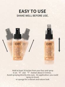 Ushas, Highlighting Facial Features, Body, Cheeks, Collarbones, Brightening Makeup, Shimmering Cosmetics, Long-Lasting Luster, Essential For Holidays And Parties - #4 - Xem 5
