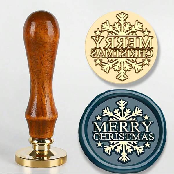 CYFUN DESIGN 1 pezzo Timbro di ceralacca natalizio Testa del timbro di ceralacca 25mm Vintage per buste, biglietti di Natale, inviti di matrimonio come confezione regalo di Natale