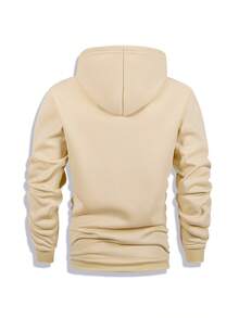 Men's Paris Print Hoodie And Sweatpants Set - Autumn And Winter Multi Color Casual Sportswear - Màu Khaki - Xem 2