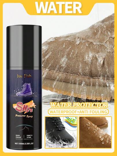 1 Pack Of 100ml Shoe Anti-Fouling And Waterproof Spray, Waterproof Agent, Sports Shoe Waterproof Spray, Clean Dust Stains Waterproof And Rainproof Shoe Care Spray, All-Day Protection, Long-Lasting Waterproof Effect, Easily Cope With Rainy Weather, Keep Your Feet Dry, Rice Waterproof Spray