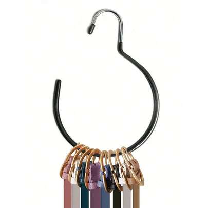 1 szt. damski wieszak na pasek w kolorze czarno-białym, wieszak na szaliki, uchwyt na krawaty, organizer na paski, stojak na akcesoria