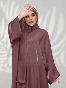 1pc New Style Hijab Abaya Set, Loose & Comfortable Abaya, Suitable For Muslim Women Daily Prayer And Outings, All Seasons - Multicolor - View 23