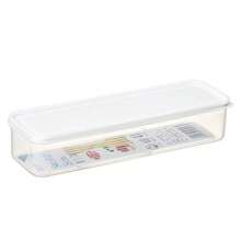 Plastic Food Storage Container With Lid, 26x 7.5 X 5.3cm, Transparent - White - View 12