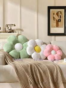 Almohada con flor rosa, cojín con forma de flor de 40 cm de diámetro, cojín con forma de margarita, cojín decorativo con forma de flor lindo para el sofá, cama, adecuado para uso diario, fiestas, decoraciones navideñas.