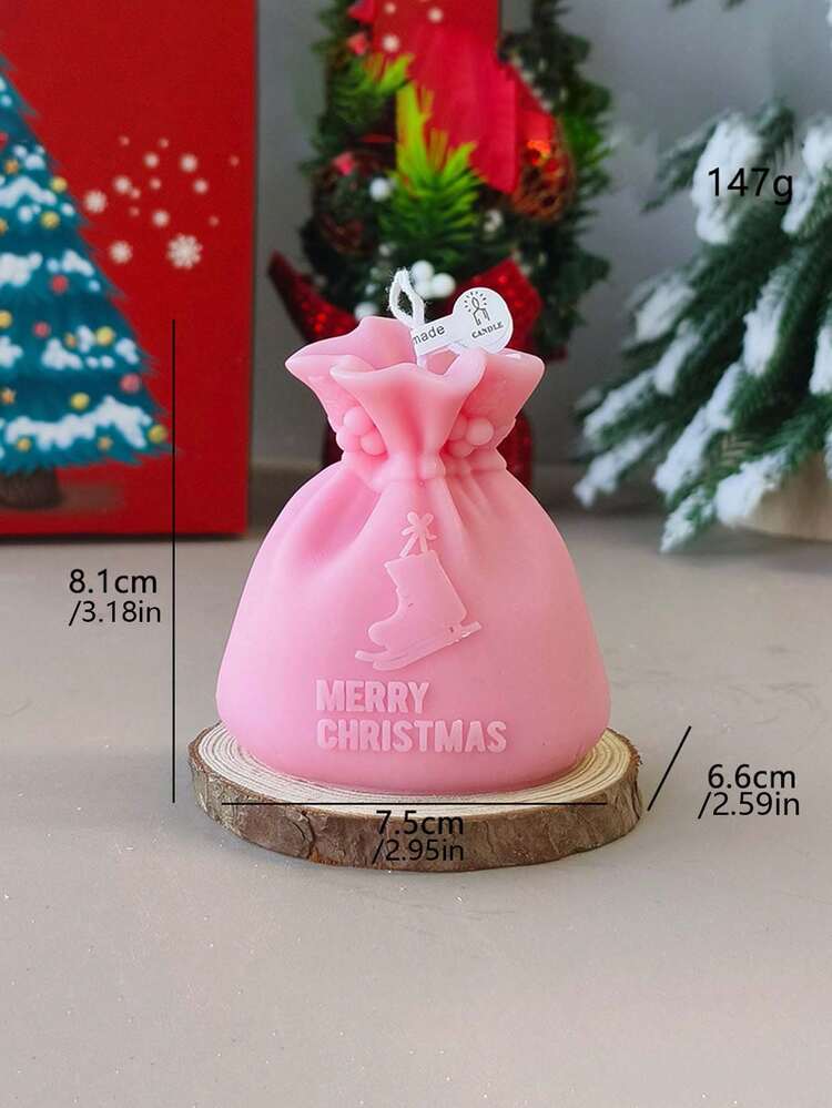 1pc Christmas Gift Scented Candle 147g, Made Of Plant Wax, Low Smoke & Noise, Lasts Approx. 12 Hours, Suitable For Living Room, Dinner Table, Studio Decor, Cute Design Enhances Daily Life . - Multicolor - View 14