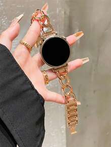 1 条不锈钢单链表带，20 毫米 22 毫米，兼容三星 Watch4/5/6、GT4/5/6、Amazfit、Garmin 智能手表 - 玫瑰金 - 查看 7