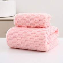 Set di asciugamani in pile di corallo soffice e spesso per la casa, asciugamano per il viso per adulti per uso domestico