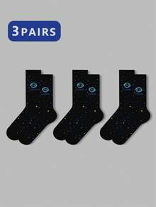 1/2/3 双女士十二生肖袜、白袜、黑袜、中筒袜、艺术袜、运动袜、时尚袜、女童袜、中筒袜、简约袜、休闲袜、适合日常穿着、秋季 - 彩色 - 查看 61