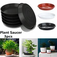 3个装植物托盘 4/6/7/8/10英寸滴水盘塑料托盘托盘室内室外花盆圆形 - 彩色 - 查看 8