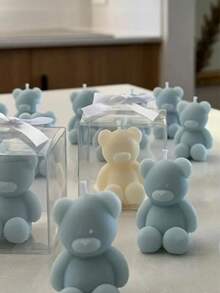 Nến thơm hình gấu bông mini dễ thương 30/9/1, thủ công, 3 kích cỡ: 17g, 55g, 104g, cháy lâu 4-8 giờ, thích hợp cho phòng khách, bàn ăn, trang trí nhà cửa, tiệc ngày lễ, giáng sinh, trang trí tiệc chào đón em bé, nến để giữ nến - Nhiều màu - Xem 8