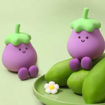 蔬菜水果LED小夜灯，硅胶哺乳灯，可调光触摸灯，适合作为女孩的礼物，儿童房可爱小夜灯