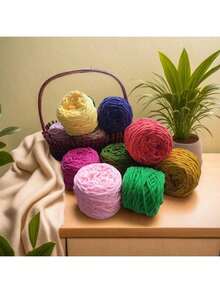 1/3pcs Chunky Chenille Yarn For Knitting, 1 Ply Jumbo Ice Yarn Bulk 100g Skeins, Soft DIY Crochet Thread For Blankets, Slippers, Hats, Scarves Handmade Craft Supplies Christmas Gift - Multicolor - View 9