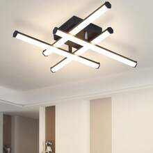 Glitzerlife Ceiling Lamp LED Ceiling Light Hallway Lamp - 24W Black Bedroom Lamp 3000K Warm White Ceiling Lamps Inside Modern Design Kitchen Lamp For Kitchen Bedroom Staircase Living Room Office - 4. Ngọn lửa - Xem 1