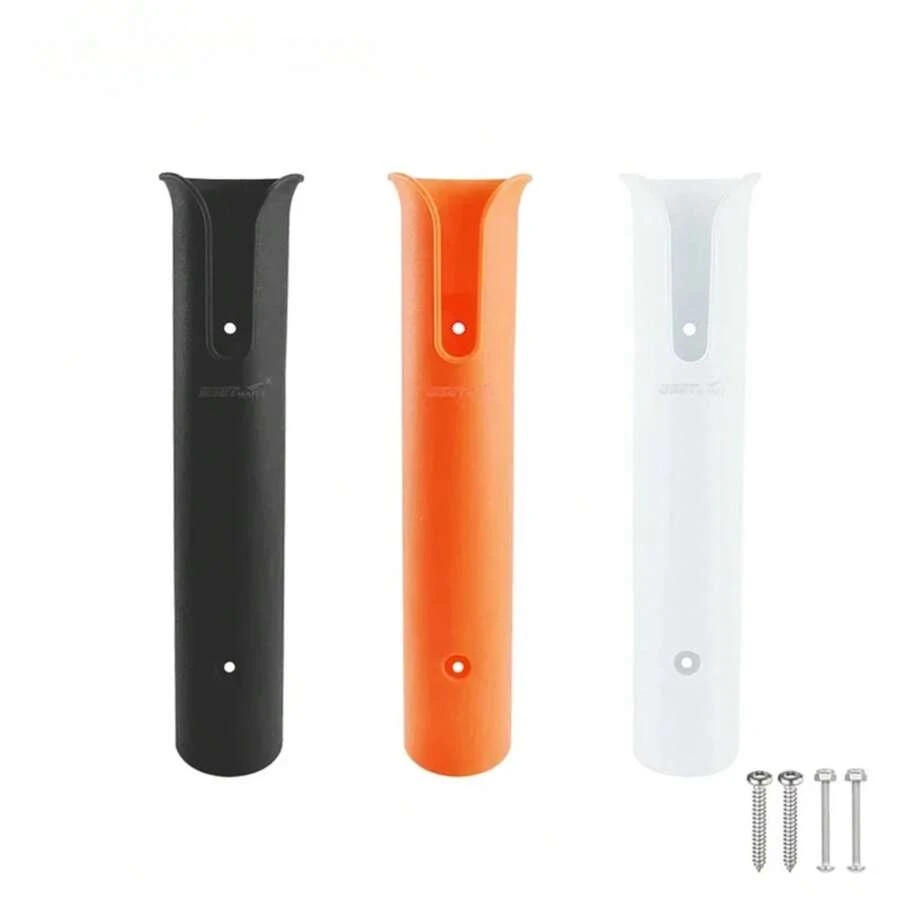 Soporte para caña de pescar, portátil, ligero, giratorio, duradero, soporte de montaje de tubo, estante de enchufe, accesorios para barcos, aparejos de pesca - Negro - Ver 1