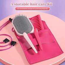 Kids Pretend Play Hairstylist Makeup Salon Toy Set, Girls Realistic Hairdryer, Curling Iron, Makeup Vanity Playset, Birthday Gift - Multicolor - View 5