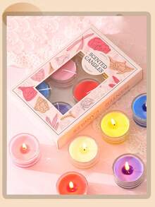 12pcs Cozy Small Round Glass Candles, Mini And Small, Smokeless And Fragrant, Aromatherapy, Air Fresh, Gift For Woman, Candle, Candles, Bestfriend Gifts, Party, Prayer, Christmas