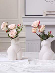 Decorative Vase, Unique Design, White Ceramic Ornament, Contemporary Home Ceramic Decor, Vase Ornament, Tabletop Accent, Modern Minimalist Style, Nordic Aesthetic, Party Events, Festival Celebrations, Birthday Celebrations, Banquet Decor, Hotel Restaurants, Living Room Bedroom, Wedding Receptions, Dinner Gatherings, Garden Kitchen Decor