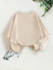 Winter Pullover Sweatshirt For Girls - Printed With A Pattern Of Black Cat Holding Coffee, Back To School Pullover Fall Clothing, Winter And Fall Casual Cover, Machine Washable, Comfortable Home Wear, Fun Style, Suitable For All Occasions Such As School, Holidays, Shopping And Sports,