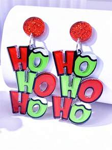 2 chiếc/1 cặp bông tai sáng tạo hình chữ cái hoạt hình, thích hợp để đeo hàng ngày, tiệc lễ hội, quà tặng cho bạn bè - Nhiều màu - Xem 6