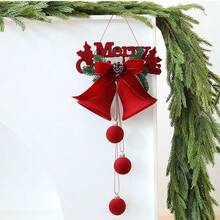 1pc Christmas Ornaments - Christmas Hangable Ornament,Flocked Red Decoration Hangable For Window Store Festival Holiday Party Seasonal Display,Christmas Ornaments Ball, Christmas Tree Hanging Decorations, Hanging Pendant For Home, Party, Wedding, Winter, Holiday Decor