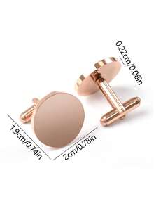 1 Set Customized Engraved Tie Clip, Personalized Cufflinks, Silver Round Cufflinks And Tie Clip Set With Letter, Stainless Steel Engraved Round Cufflinks, Suitable As Bride's Gift, Anniversary Gift Or Valentine's Day Gift For Husband - Multicolor - View 11