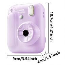 Christmas Limited Edition,Kids Camera Instant Print, Selfie Digital Camera For Kids With 4 Print Paper , 16X Digital Zoom Cameras For Vlogging 2.4''IPS Screen Rechargeable Camera Photography Professional,1080P HD Kids Digital Camera With 4 Print Paper Nstant Print Toy IChristmas Birthday Gifts For Toddler And Teenagers Age 3-16 Purple