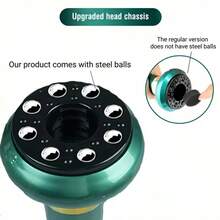 手持式电动杯按摩器，带滚珠轴承，USB充电，档位可调，1800mAh电池容量 - 綠色 - 查看 4