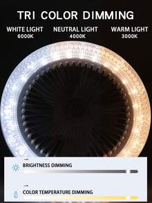 10.23-Inch LED Fan Light, 5 Blades, 360° Flexible Rotation, With Remote Control And Aroma Function, Comes With Fragrance, Upgraded Crystal Cover, Adjustable Color Temperature, Brightness, Wind Speed, Timer Function, Suitable For Bedroom, Living Room, Study, Store And Other Spaces