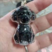 Adorno colgante de moda para el recuerdo del pelo de mascota, llavero de cachorro lindo, recuerdo del pelo de perro/gato, caja de almacenamiento creativa con llavero - Multicolor - Ver 6